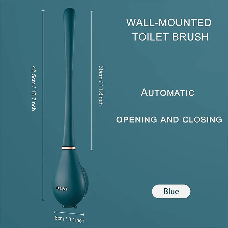 Silicone water drop toilet brush and holder set - Prozone