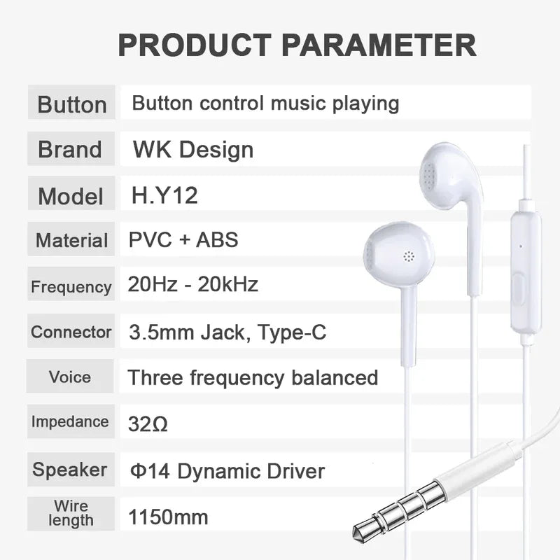 Remax y12 wired stereo handfree 3.5mm - Prozone