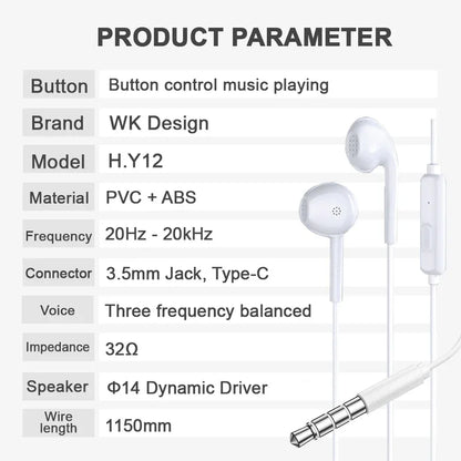 Remax y12 wired stereo handfree 3.5mm - Prozone