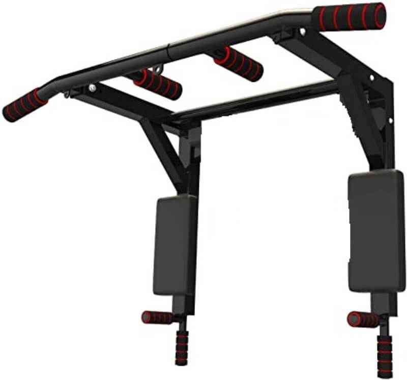 Portable Wall Mounted Pull Up Bar - Chin Up Bar With Dip Bar - Prozone