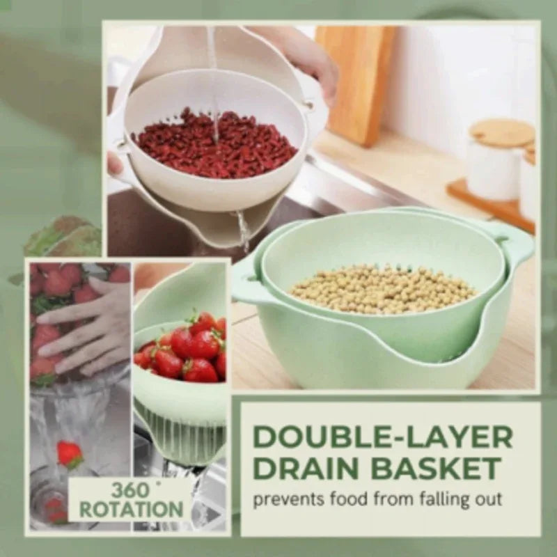 Rotatable double layer drain basket(pack of two)    - Prozone