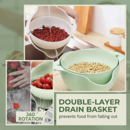 Rotatable double layer drain basket(pack of two)    - Prozone