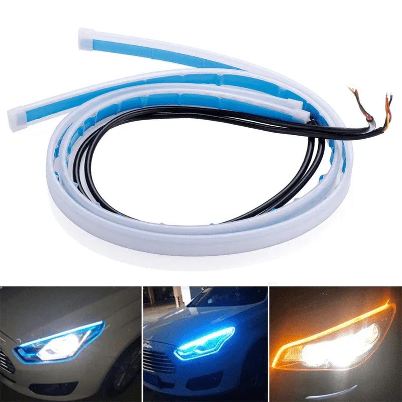 Drl led car headlight eyebrow light strip-pack of two - Prozone