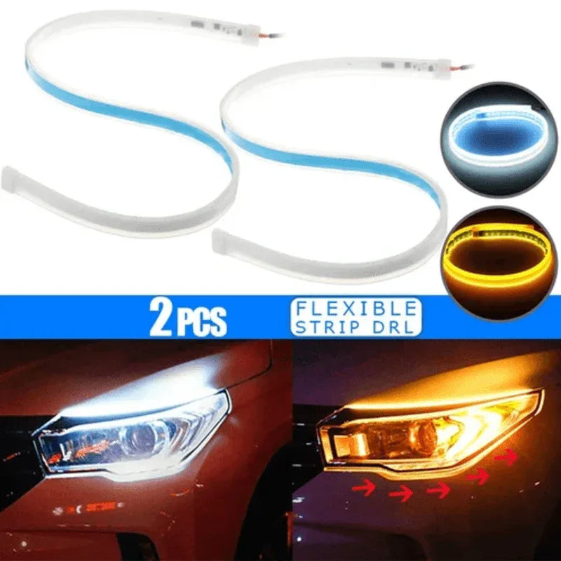 Drl led car headlight eyebrow light strip-pack of two - Prozone