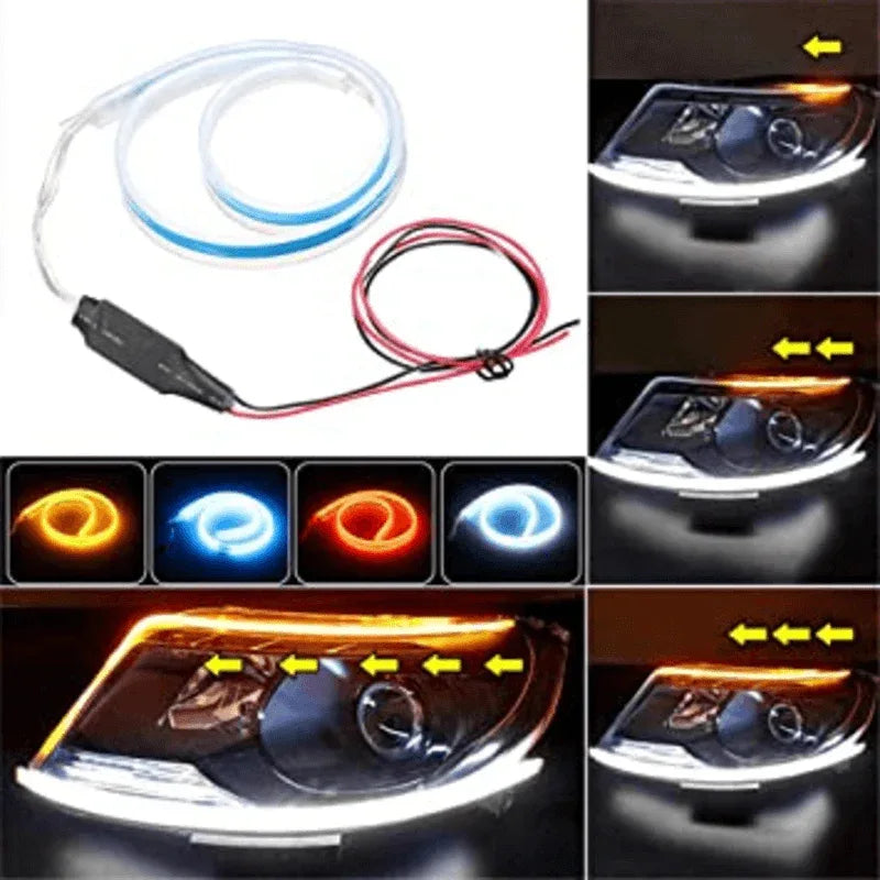 Drl led car headlight eyebrow light strip-pack of two - Prozone