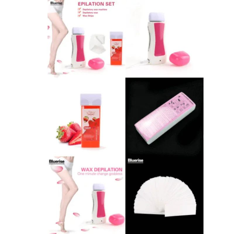 Depilatory wax heater roll on hair removal kit - Prozone
